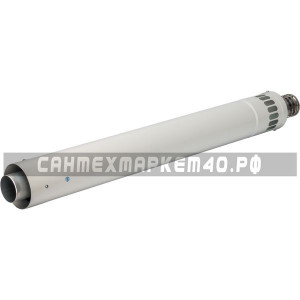 STOUT Элемент дымохода DN60/100 конечный участок 900 мм дымохода для горизонт.прохода через стену с оголовком из нерж. стали STOUT Элемент дымохода DN60/100 конечный участок 900 мм дымохода для горизонт.прохода через стену с оголовком из нерж. стали