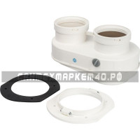 STOUT Элемент дымохода DN80/80 адаптер для подкл. разд. труб (совместимый Bosch (фланец ) PP-Ryton STOUT Элемент дымохода DN80/80 адаптер для подкл. разд. труб (совместимый Bosch (фланец ) PP-Ryton