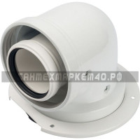 STOUT Элемент дымохода конденсац. адаптер 90° DN60/100 м/п PP-AL с фланцем (совместим. с Bosch) STOUT Элемент дымохода конденсац. адаптер 90° DN60/100 м/п PP-AL с фланцем (совместим. с Bosch)