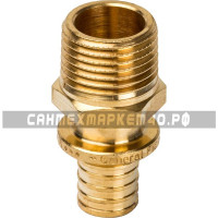 STOUT Переходник с наружной резьбой 16xR 1/2" для труб из сшитого полиэтилена аксиальный STOUT Переходник с наружной резьбой 16xR 1/2" для труб из сшитого полиэтилена аксиальный