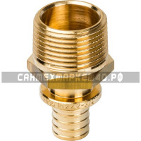 STOUT Переходник с наружной резьбой 16xR 3/4" для труб из сшитого полиэтилена аксиальный STOUT Переходник с наружной резьбой 16xR 3/4" для труб из сшитого полиэтилена аксиальный