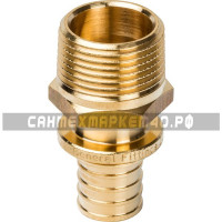 STOUT Переходник с наружной резьбой 20xR 3/4" для труб из сшитого полиэтилена аксиальный STOUT Переходник с наружной резьбой 20xR 3/4" для труб из сшитого полиэтилена аксиальный