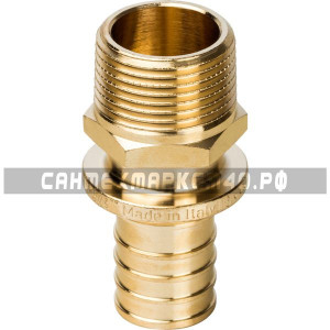 STOUT Переходник с наружной резьбой 25xR 3/4" для труб из сшитого полиэтилена аксиальный в Калуге STOUT Переходник с наружной резьбой 25xR 3/4" для труб из сшитого полиэтилена аксиальный в Калуге