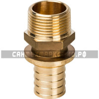 STOUT Переходник с наружной резьбой 32xR 1" для труб из сшитого полиэтилена аксиальный STOUT Переходник с наружной резьбой 32xR 1" для труб из сшитого полиэтилена аксиальный