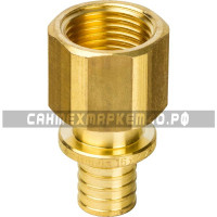 STOUT Переходник с внутренней резьбой 16xG 1/2" для труб из сшитого полиэтилена аксиальный STOUT Переходник с внутренней резьбой 16xG 1/2" для труб из сшитого полиэтилена аксиальный