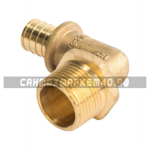 STOUT Угольник-переходник с наружной резьбой 16xR 1/2" для труб из сшитого полиэтилена аксиальный