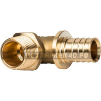 STOUT Угольник-переходник с наружной резьбой 25xR 3/4" для труб из сшитого полиэтилена аксиальный STOUT Угольник-переходник с наружной резьбой 25xR 3/4" для труб из сшитого полиэтилена аксиальный