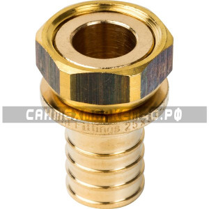 STOUT Переходник с накидной гайкой 25xG 3/4" для труб из сшитого полиэтилена аксиальный в Калуге STOUT Переходник с накидной гайкой 25xG 3/4" для труб из сшитого полиэтилена аксиальный в Калуге