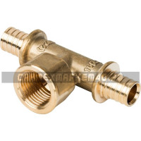 STOUT Тройник-переходник с внутренней резьбой 16xR 1/2" для труб из сшитого полиэтилена аксиальный STOUT Тройник-переходник с внутренней резьбой 16xR 1/2" для труб из сшитого полиэтилена аксиальный