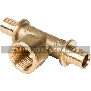 STOUT Тройник-переходник с внутренней резьбой 16xR 1/2" для труб из сшитого полиэтилена аксиальный в Калуге