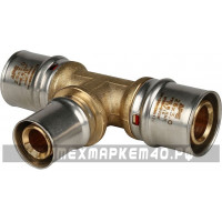 STOUT Тройник переходной 26х20х26 для металлопластиковых труб прессовой STOUT Тройник переходной 26х20х26 для металлопластиковых труб прессовой