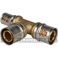 STOUT Тройник переходной 26х26х20 для металлопластиковых труб прессовой STOUT Тройник переходной 26х26х20 для металлопластиковых труб прессовой