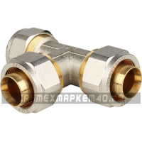 STOUT Тройник равнопроходный 32x32x32 для металлопластиковых труб винтовой STOUT Тройник равнопроходный 32x32x32 для металлопластиковых труб винтовой