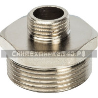 STOUT Ниппель НН переходной никелированный 1"1/4X1/2" STOUT Ниппель НН переходной никелированный 1"1/4X1/2"