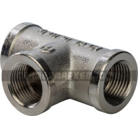 STOUT Тройник ВВ никелированный 3/8 STOUT Тройник ВВ никелированный 3/8