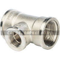 STOUT Тройник ВВ переходной никелированный 1"X1/2X1"