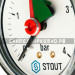 STOUT Манометр радиальный с указателем предела. Корпус Dn 63 мм 1/4" в Калуге STOUT Манометр радиальный с указателем предела. Корпус Dn 63 мм 1/4" в Калуге