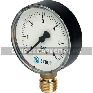 STOUT Манометр радиальный. Корпус Dn 80 мм 1/2" в Калуге STOUT Манометр радиальный. Корпус Dn 80 мм 1/2" в Калуге