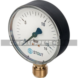 STOUT Манометр радиальный. Корпус Dn 80 мм 1/2" в Калуге STOUT Манометр радиальный. Корпус Dn 80 мм 1/2" в Калуге