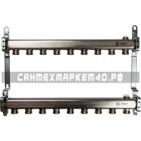 STOUT Коллектор из нержавеющей стали для радиаторной разводки 9 вых. STOUT Коллектор из нержавеющей стали для радиаторной разводки 9 вых.