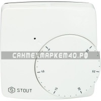 STOUT Проводной электронный термостат WFHT-BASIC со светодиодом STOUT Проводной электронный термостат WFHT-BASIC со светодиодом