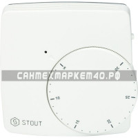 STOUT Термостат комнатный электронный WFHT-DUAL включ. дистанционный датчик «в пол» L=3 м