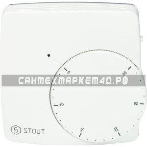 STOUT Термостат комнатный электронный WFHT-DUAL включ. дистанционный датчик «в пол» L=3 м в Калуге