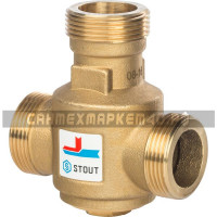 STOUT Термостатический смесительный клапан G 1 1/4" НР 55°С STOUT Термостатический смесительный клапан G 1 1/4" НР 55°С