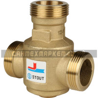 STOUT Термостатический смесительный клапан G 1"1/4 НР 60°С STOUT Термостатический смесительный клапан G 1"1/4 НР 60°С