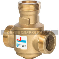 STOUT Термостатический смесительный клапан G 1 1/4" НР 70°С STOUT Термостатический смесительный клапан G 1 1/4" НР 70°С