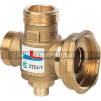 STOUT Термостатический смесительный клапан G 1"М-G 1"1/2F-G 1"M 60°С STOUT Термостатический смесительный клапан G 1"М-G 1"1/2F-G 1"M 60°С