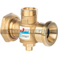 STOUT Термостатический смесительный клапан G 1"1/2M-G 1"1/2F-G 1"M 60°С